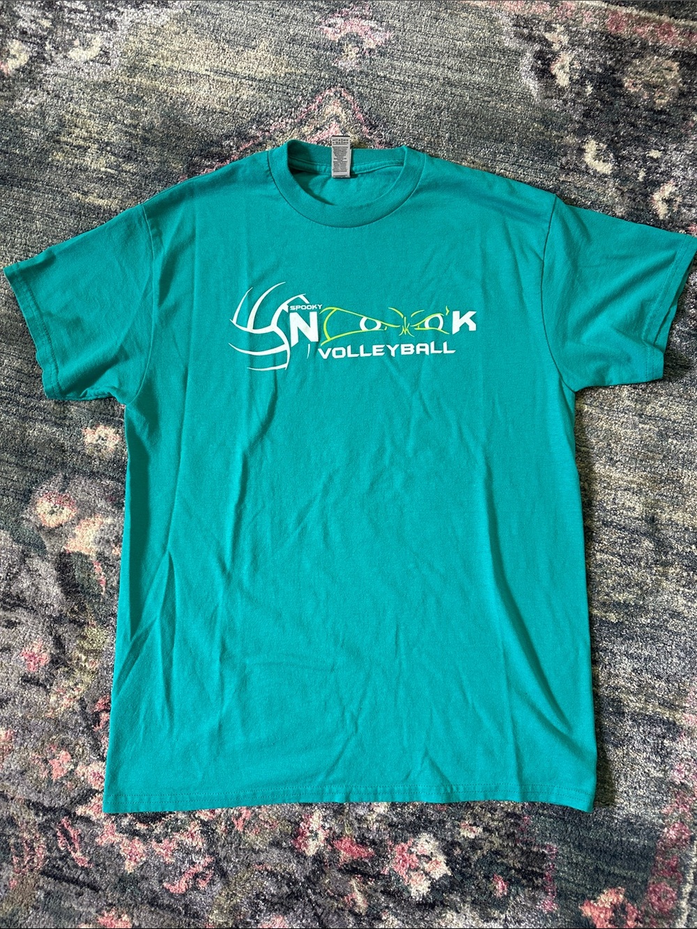 Spooky Nook Teal Short Sleeve Volleyball Graphic Tee Women’s Medium Like New!